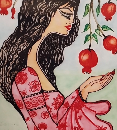 Göyçayda nar bağında
