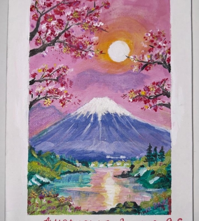 Fudziyama və sakura