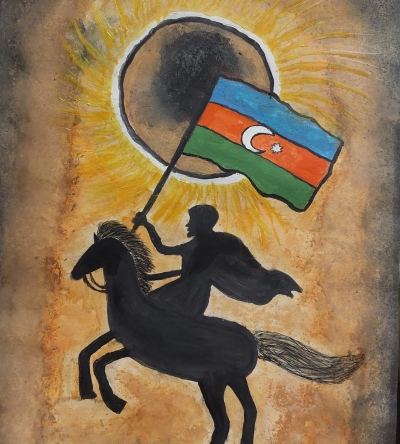 Günəşin qaranlığında dalğalanan bayraq